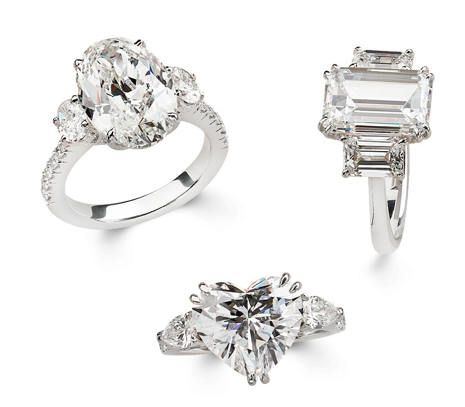 anillos oro blanco con diamantes en luque joyeros